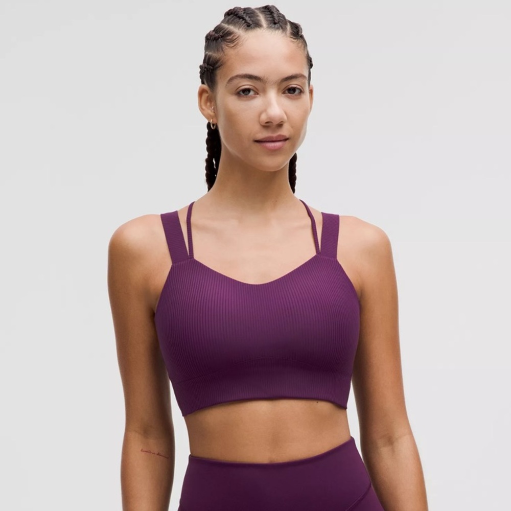 Like a cloud long line ribbed bra - light support- D/DD Cup- size 12